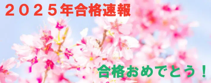 2025年度の合格実績（合格速報）