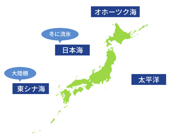 日本列島の周囲の海