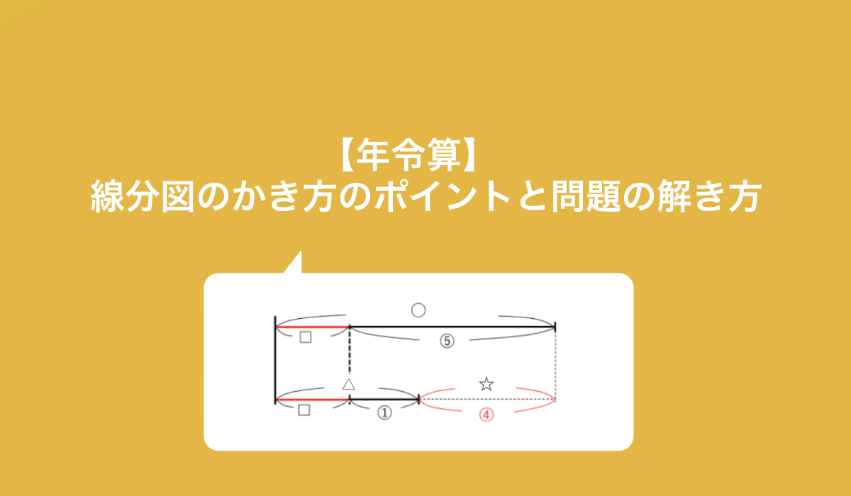 年令算の解き方をわかりやすく解説！線分図のかき方のポイントとは？