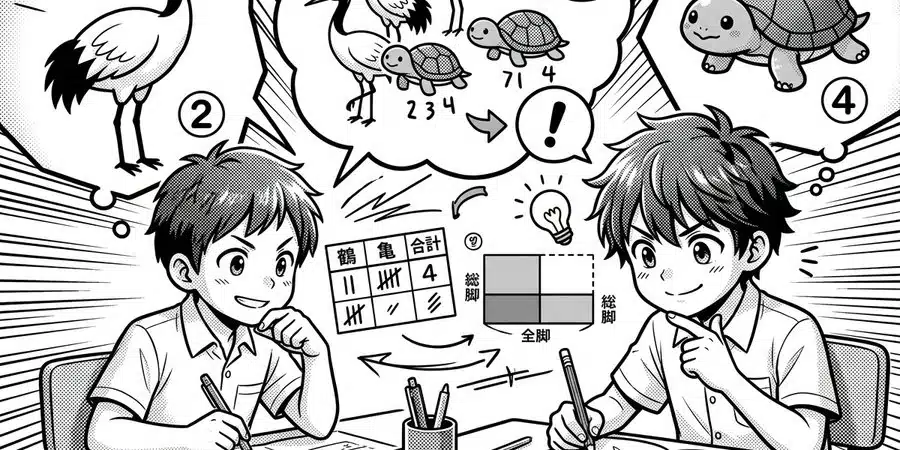 算数のつるかめ算の考え方を完全攻略!